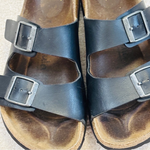 Birkenstock Betula Black Leather Sandals SZ 7 - Picture 4 of 12